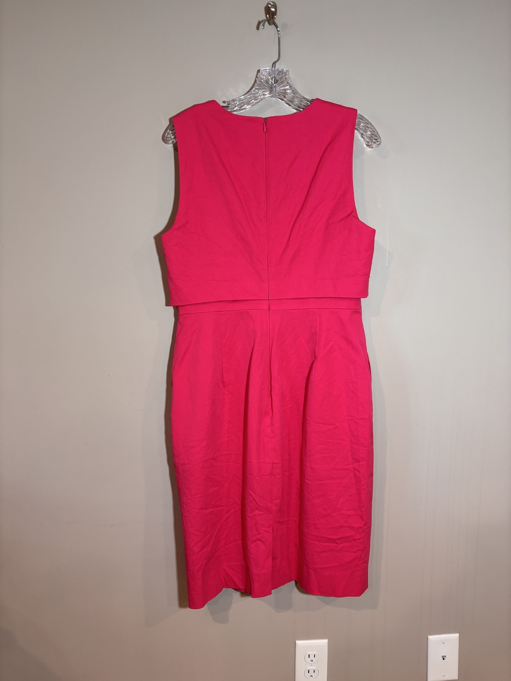 J.Crew Size 10 Sleeveless Going-Places Dress in Bi-Stretch Cotton Soft Fushcia - Picture 3 of 7